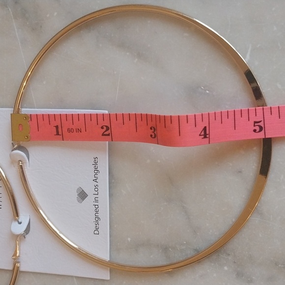 💥 Closet Closing Sale 💥 XL Gold Hoops by Waffle - Picture 4 of 5
